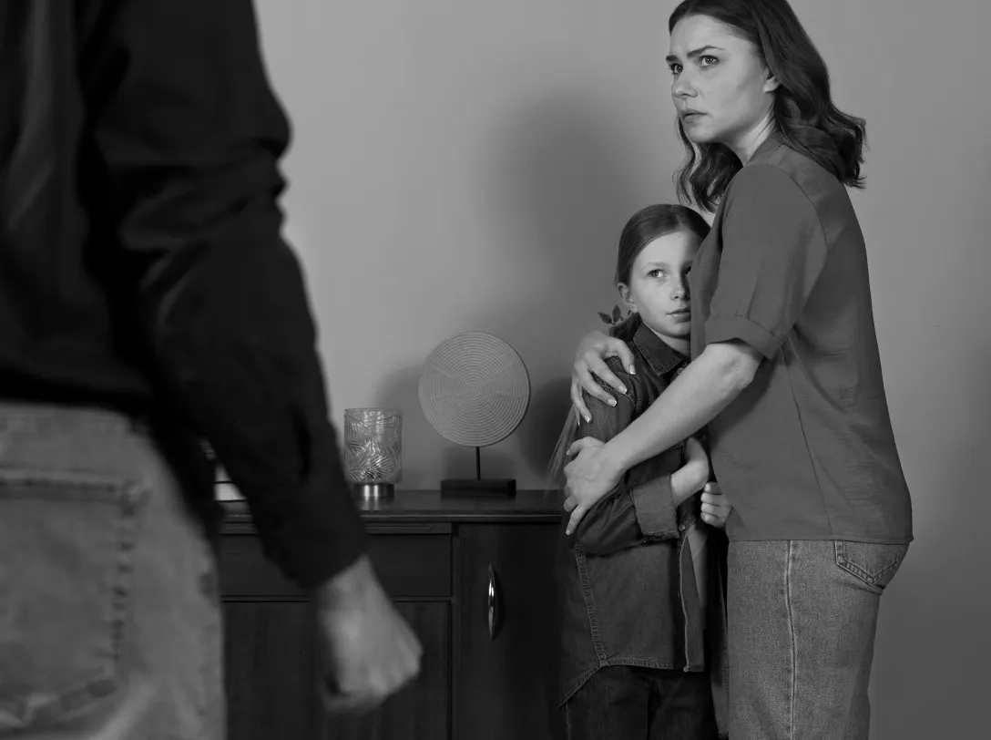 Domestic confrontation scene